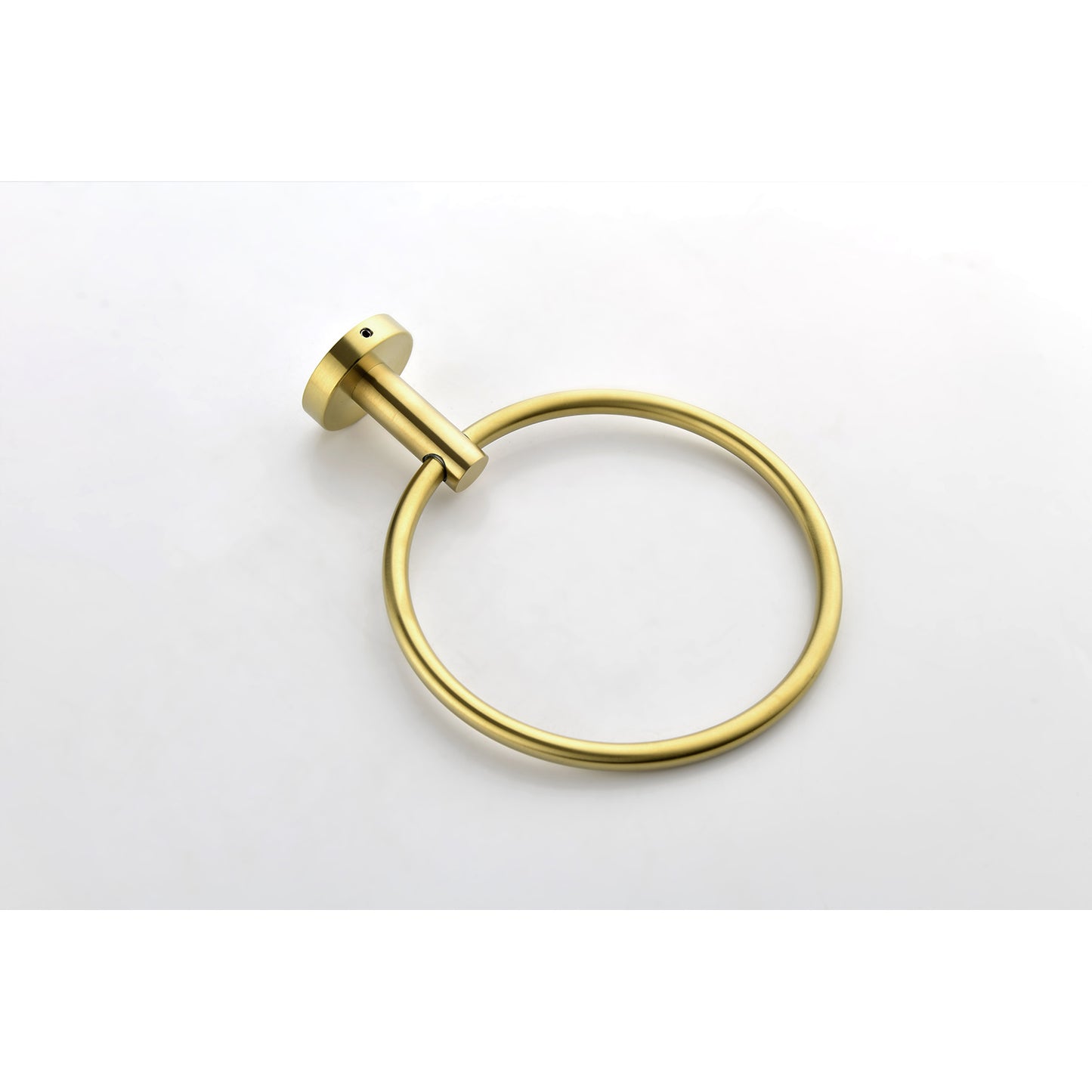 Modern brushed gold round towel ring for bathroom hardware