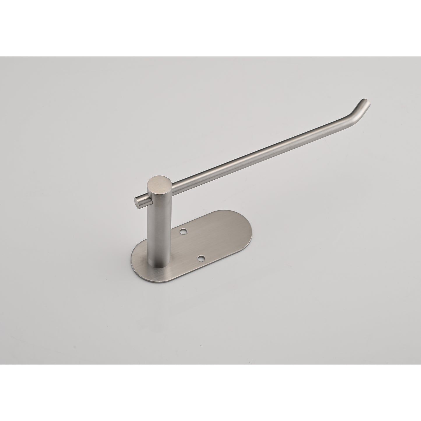 Brushed stainless steel wallmounted paper towel holder with a sleek modern design for kitchens and bathrooms