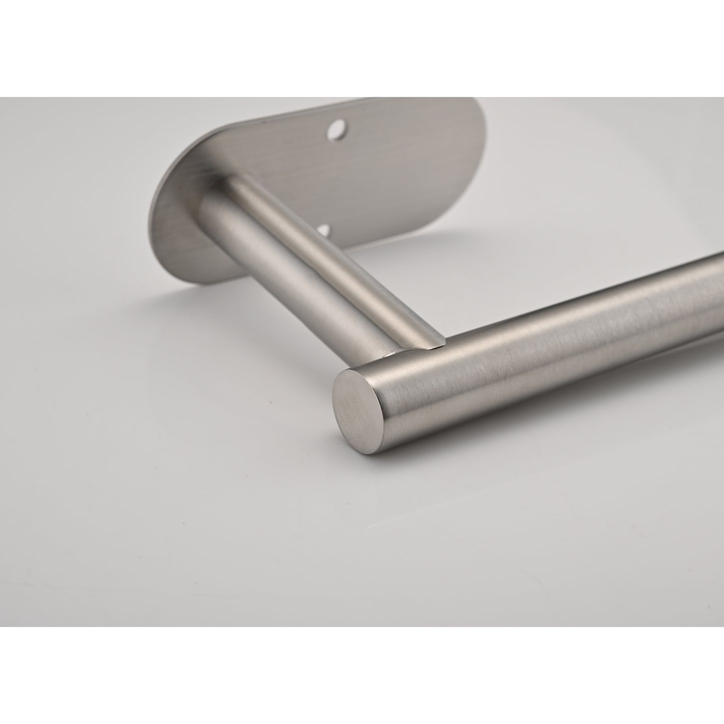 Brushed stainless steel wallmounted paper towel holder for kitchen convenience