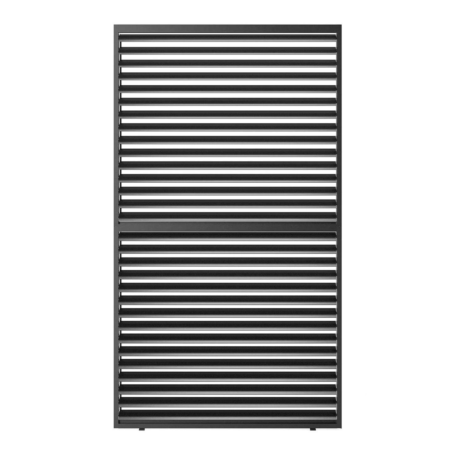 Sleek black horizontal slat radiator modern design for any bathroom space
