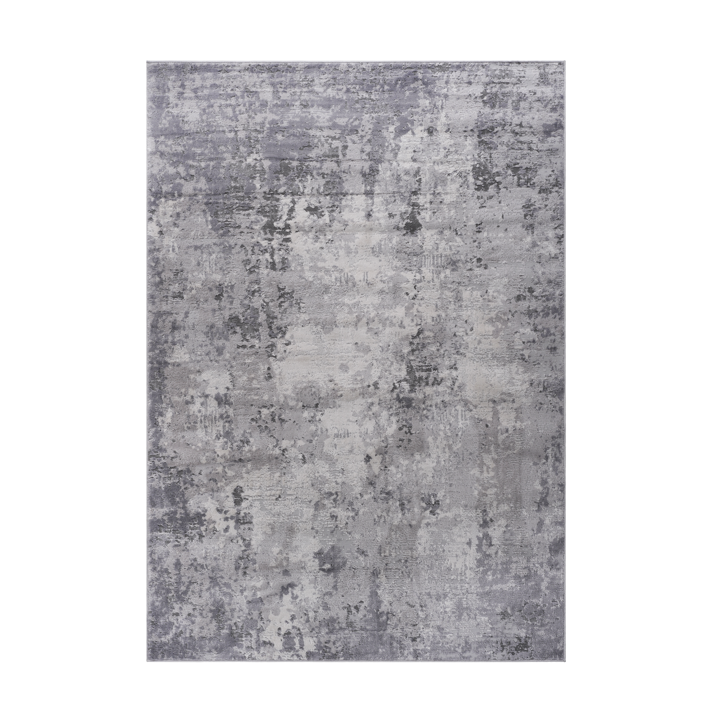 Grey abstract texture area rug for modern living rooms
