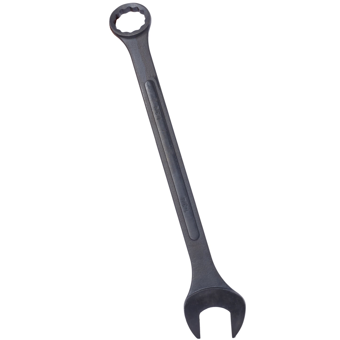 Dark grey metal combination wrench with inch size marking