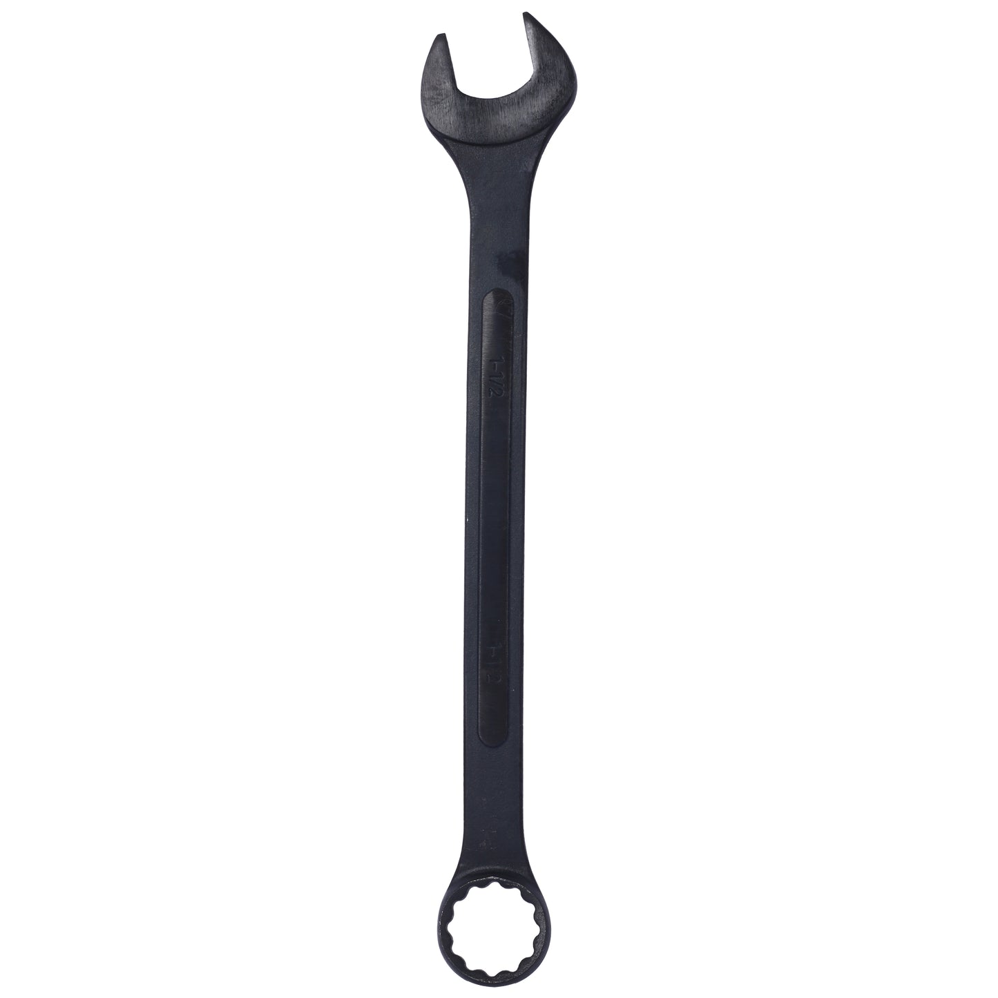 Black inch combination wrench for mechanical tasks