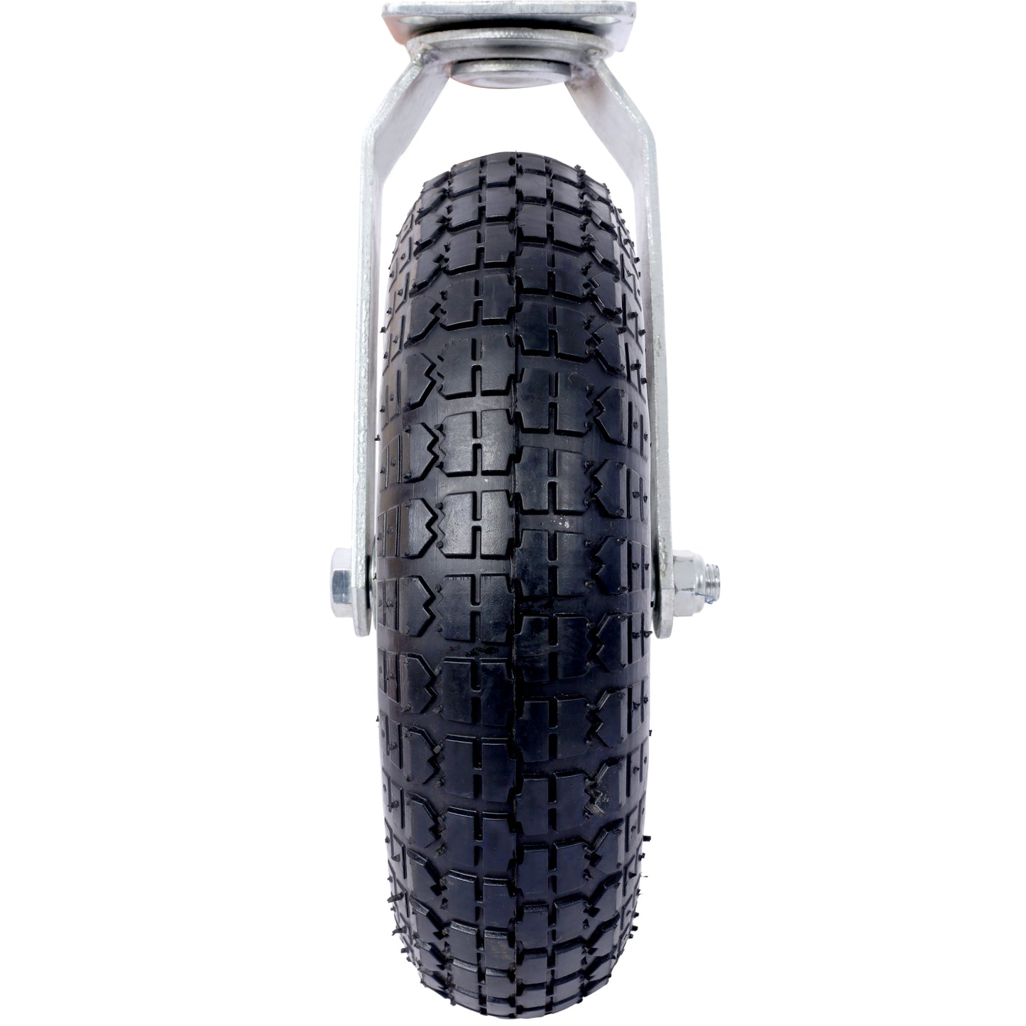 Heavyduty black pneumatic tire with deep tread pattern for industrial carts