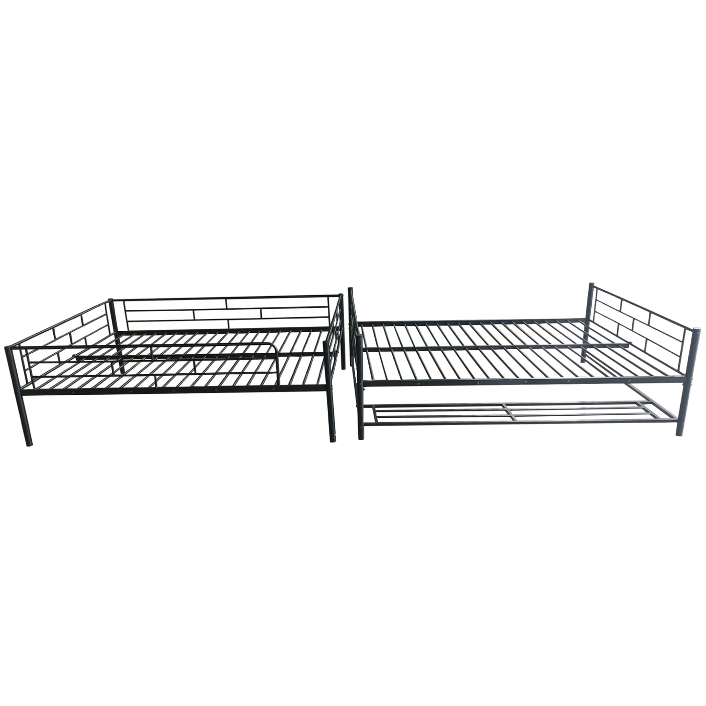 black metal twin daybed with slatted frame