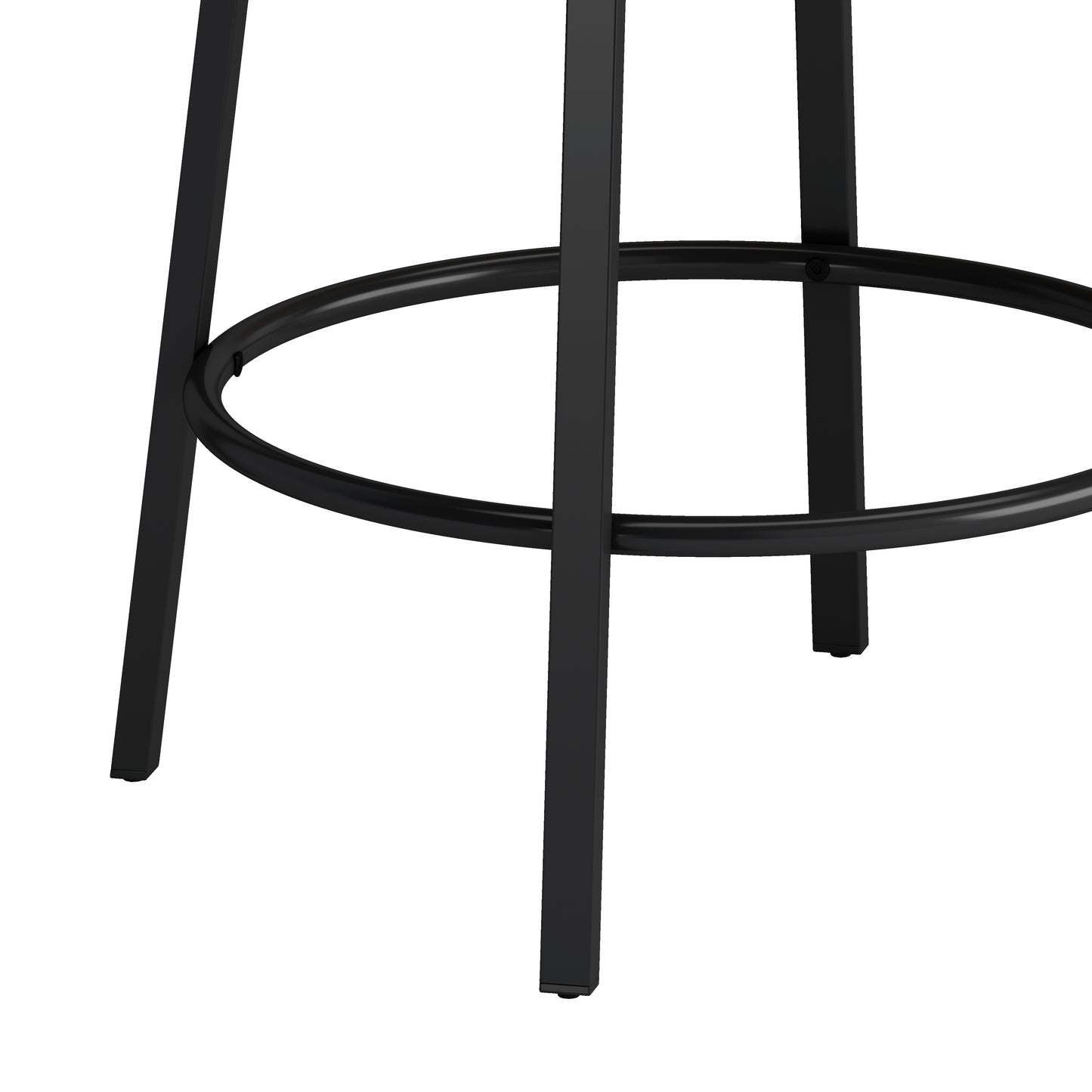 Black metal bar stool legs and footrest