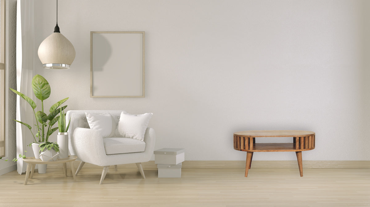 Modern accent chair with white boucle fabric and plush cushions