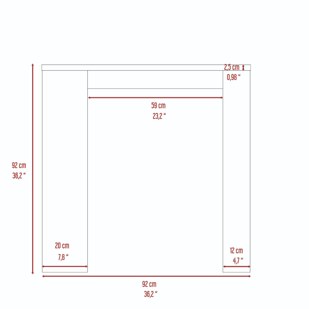 Diagram of a fireplace mantel with dimensions cm height cm width cm opening width