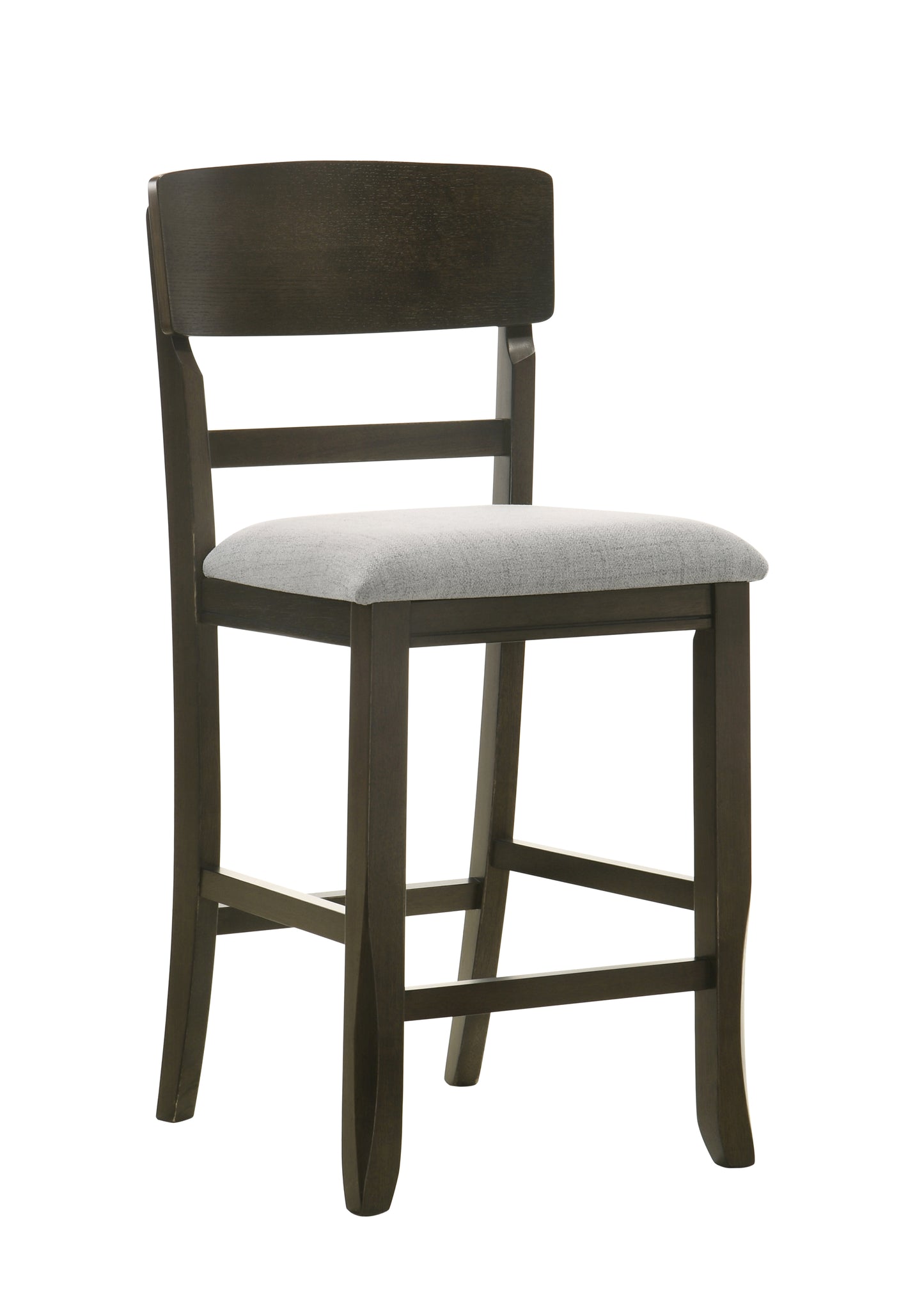 TREATLIFE HOME 2-Piece Transitional Upholstered Counter Height Dining Chairs, Contemporary Design, Brown Finish