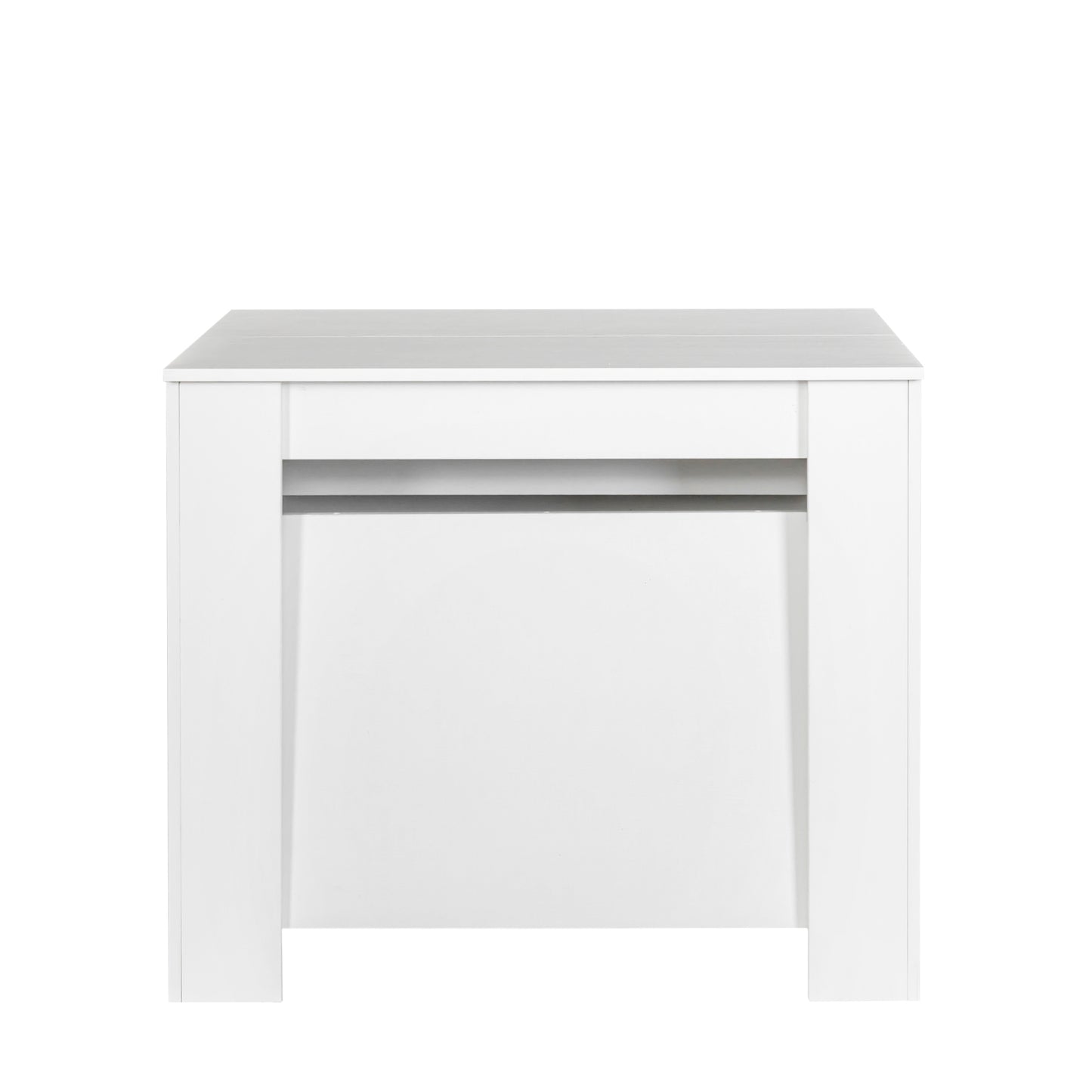 Modern white console table with minimalist design