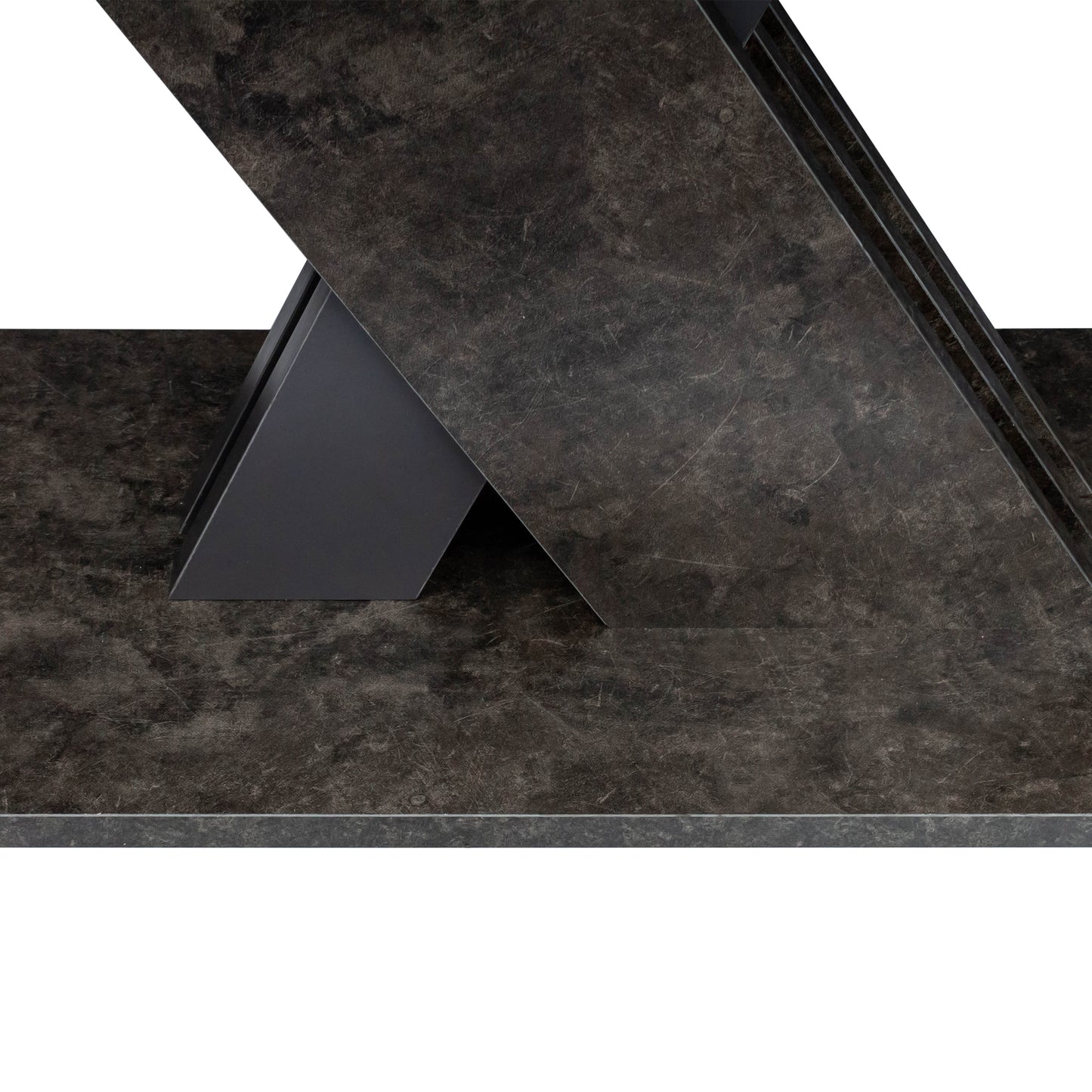 Dark grey textured stone slab