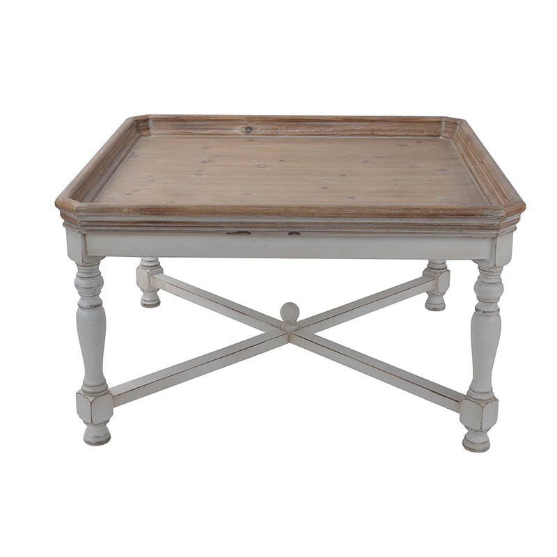 Stylish Square Coffee Table with Tray Design for Versatile Decor