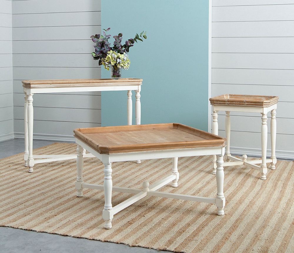 Stylish Square Coffee Table with Tray Design for Versatile Decor