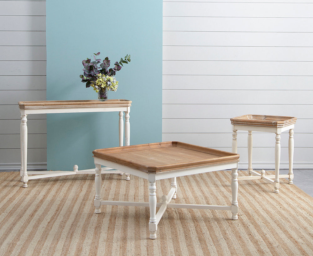 Optimize Small Spaces with a Narrow Console Table - Antique White Finish
