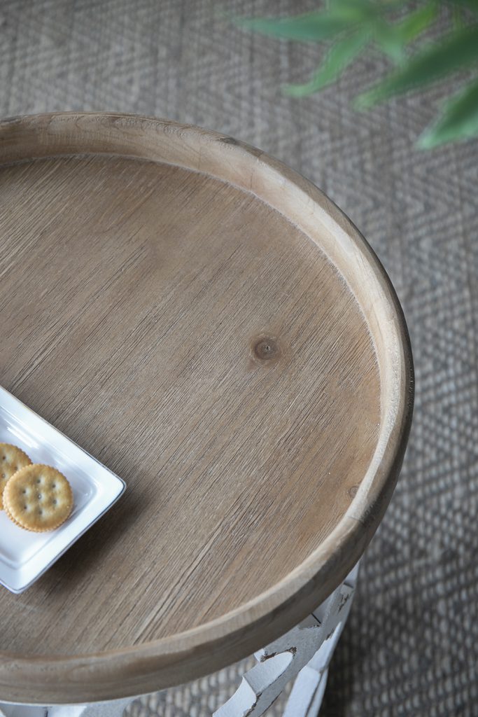 Elevate Your Space with a Vintage White Side Table, 23 inches