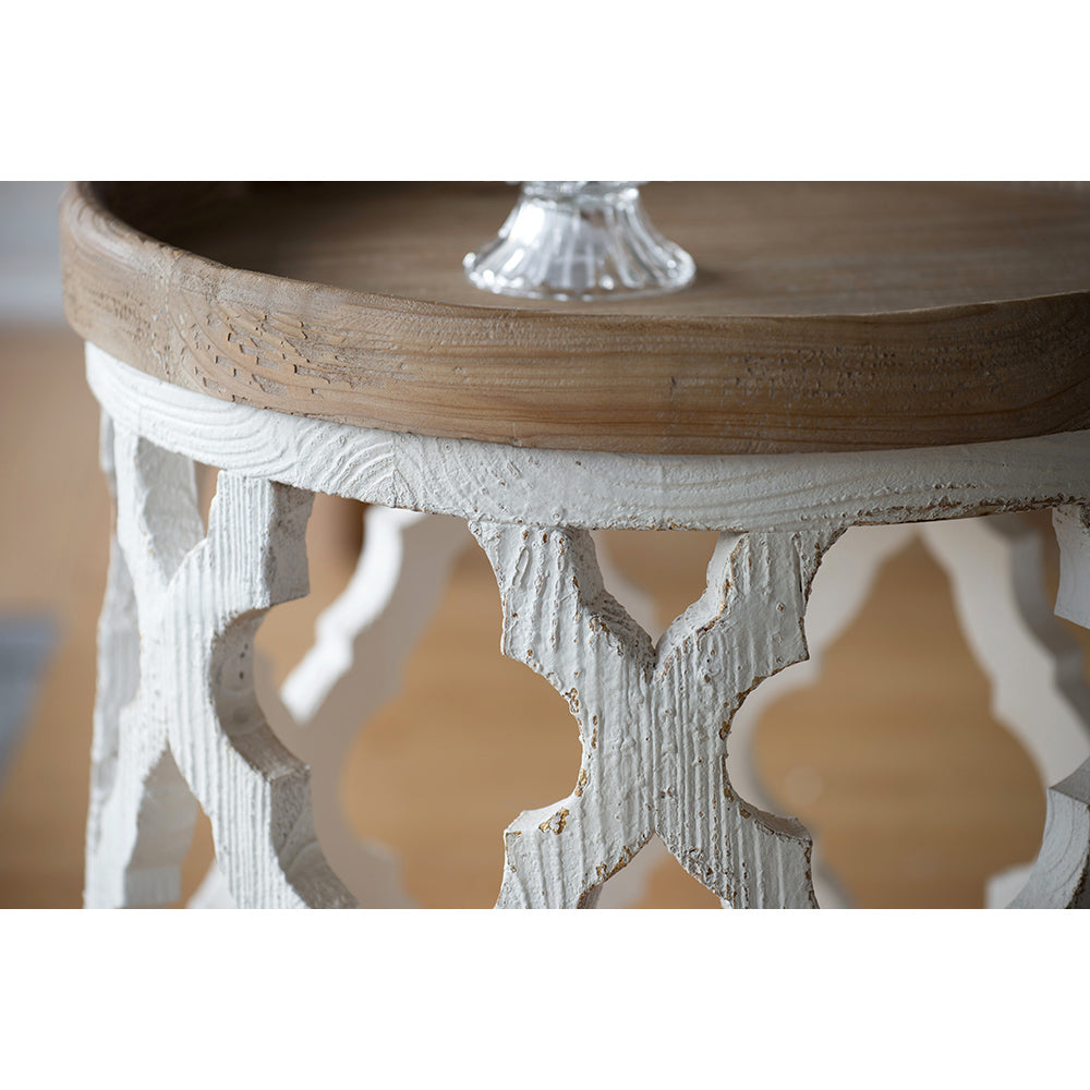 Elevate Your Space with a Vintage White Side Table, 23 inches