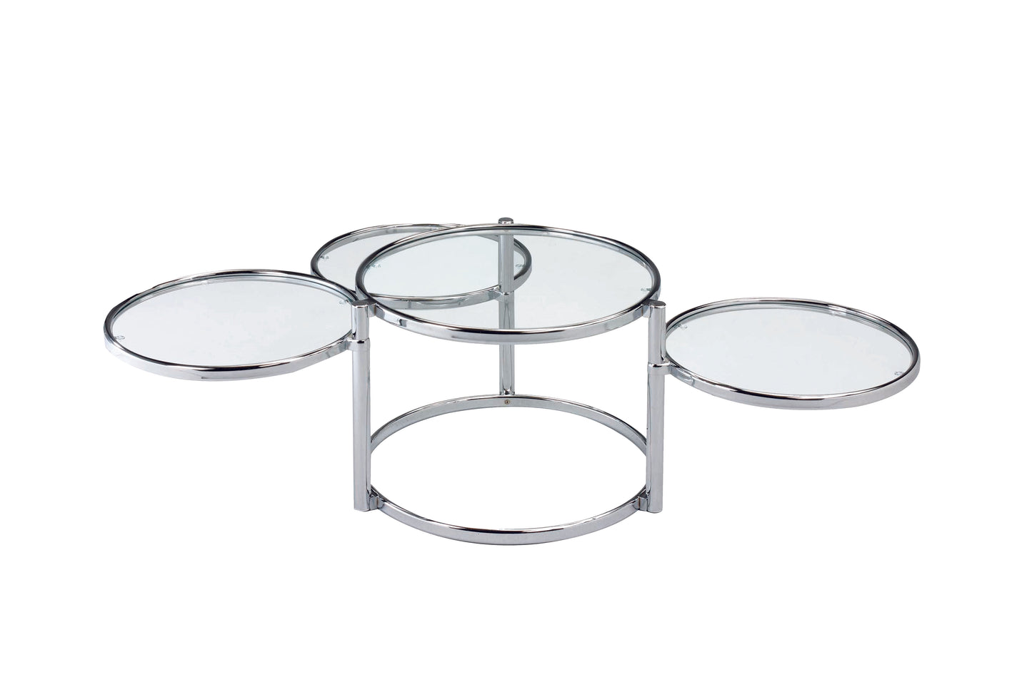Space-Saving Modern Nesting Coffee Table with Glass Top