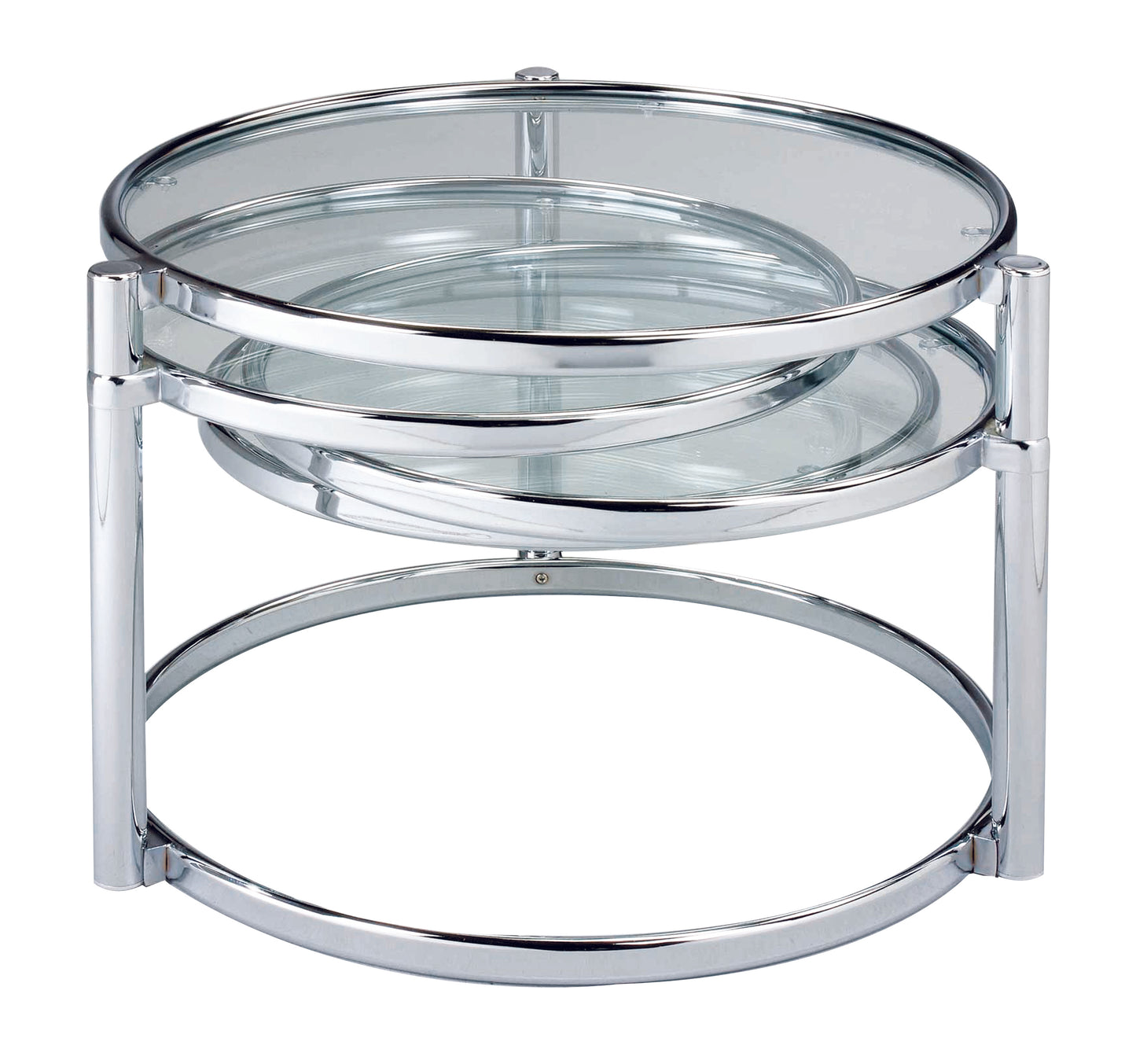 Space-Saving Modern Nesting Coffee Table with Glass Top