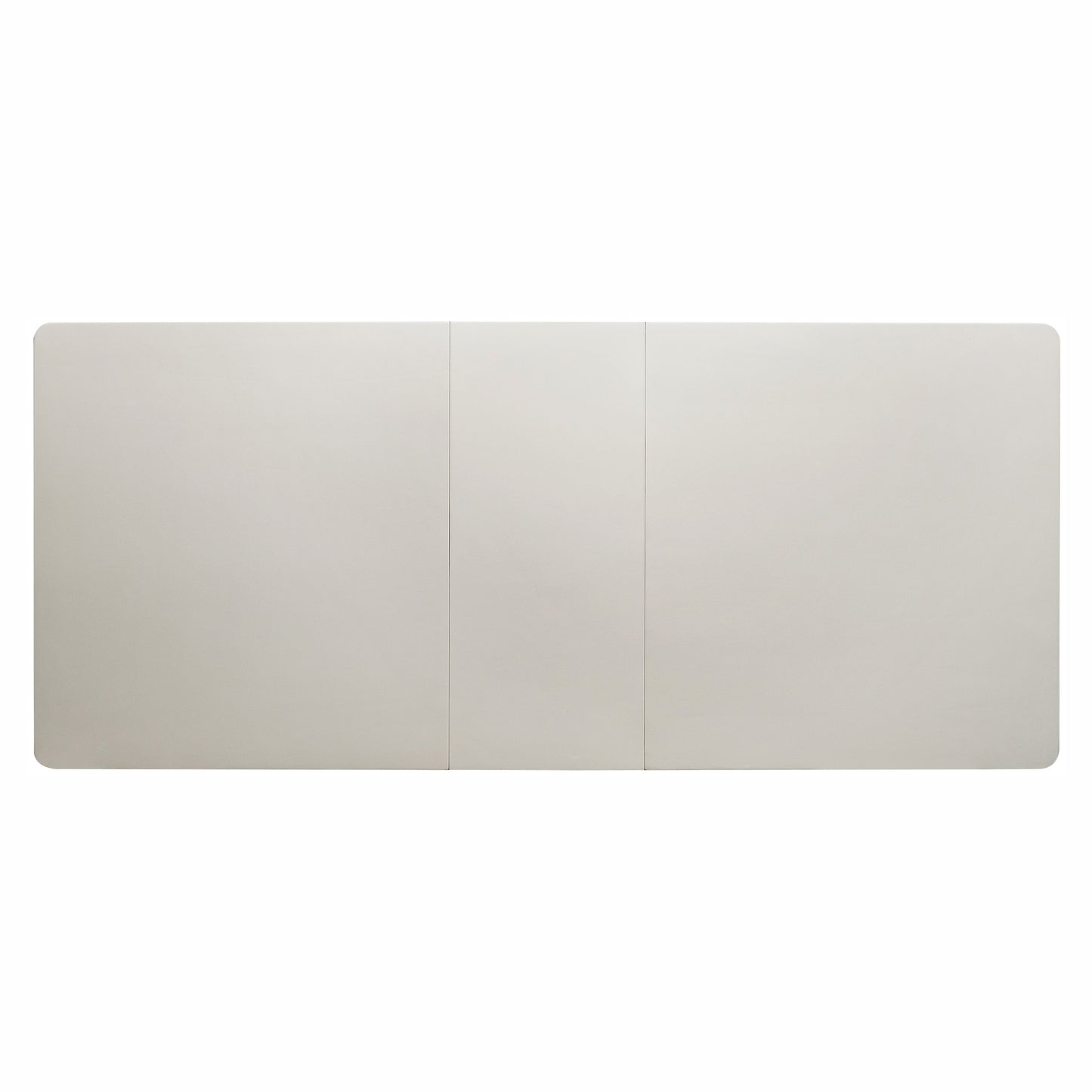 Glamorous Silver Finish Rectangular Dining Table with Draw Leaf