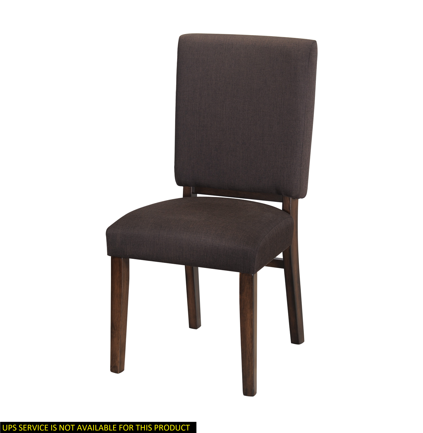 TREATLIFE HOME Fabric Upholstered Side Chairs 2-Piece Set, Chocolate Brown Color, Walnut Finish Wooden Frame, Contemporary Dining Furniture