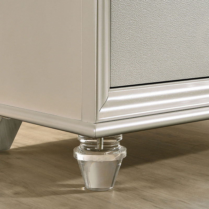 Enhance Bedroom Storage with Classic Pearl White Nightstand - 2 Drawers