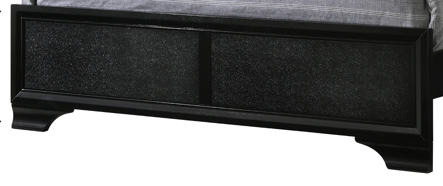 Comfortable Queen Size Upholstered Bed with LED Headboard