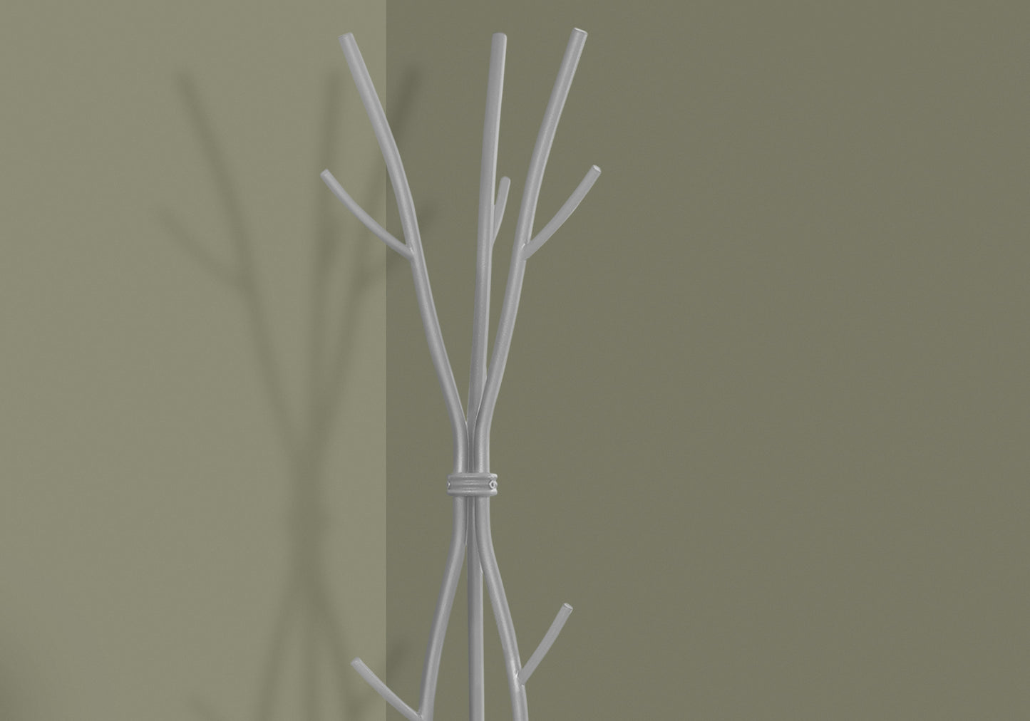Modern white tree branch coat rack with multiple hooks