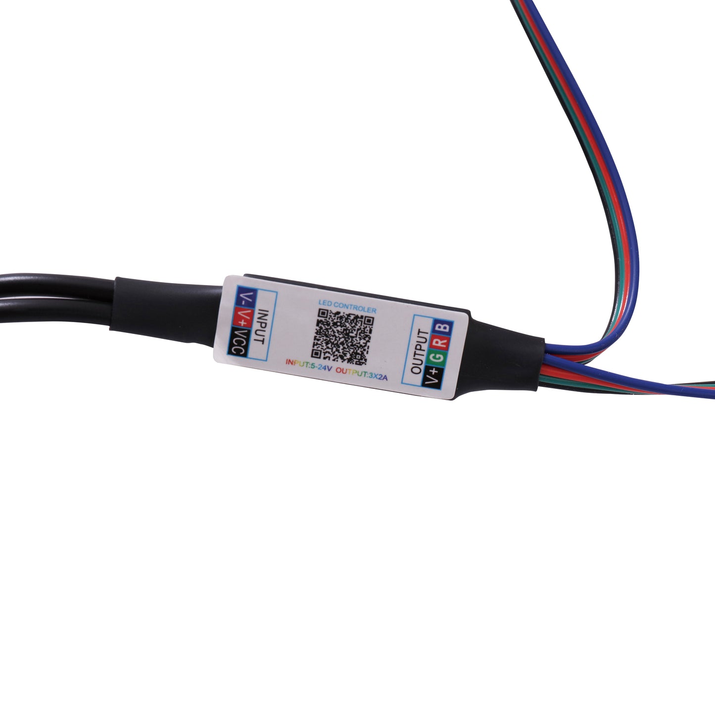 Compact RGB LED controller with input and output wiring