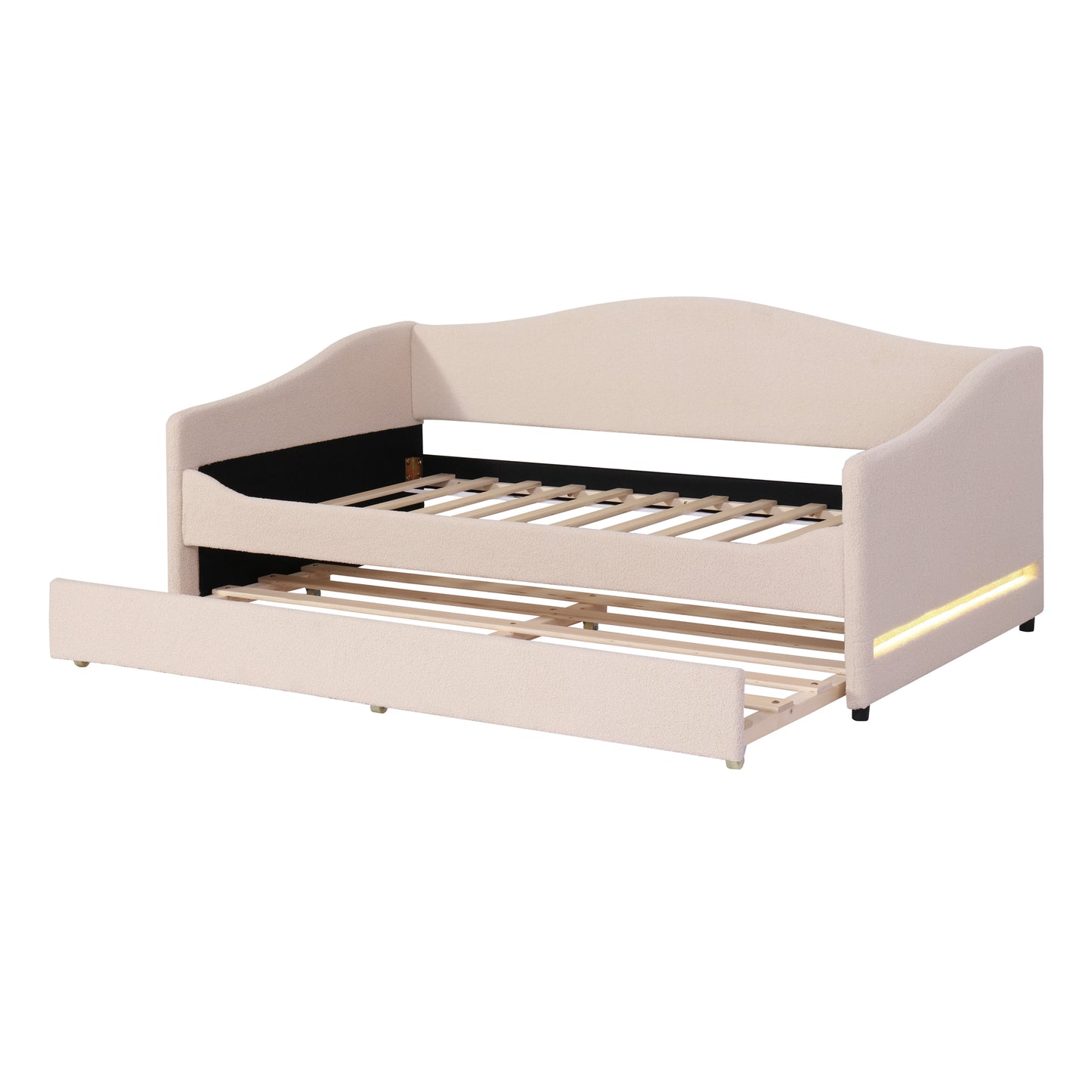 Cream daybed with pullout trundle