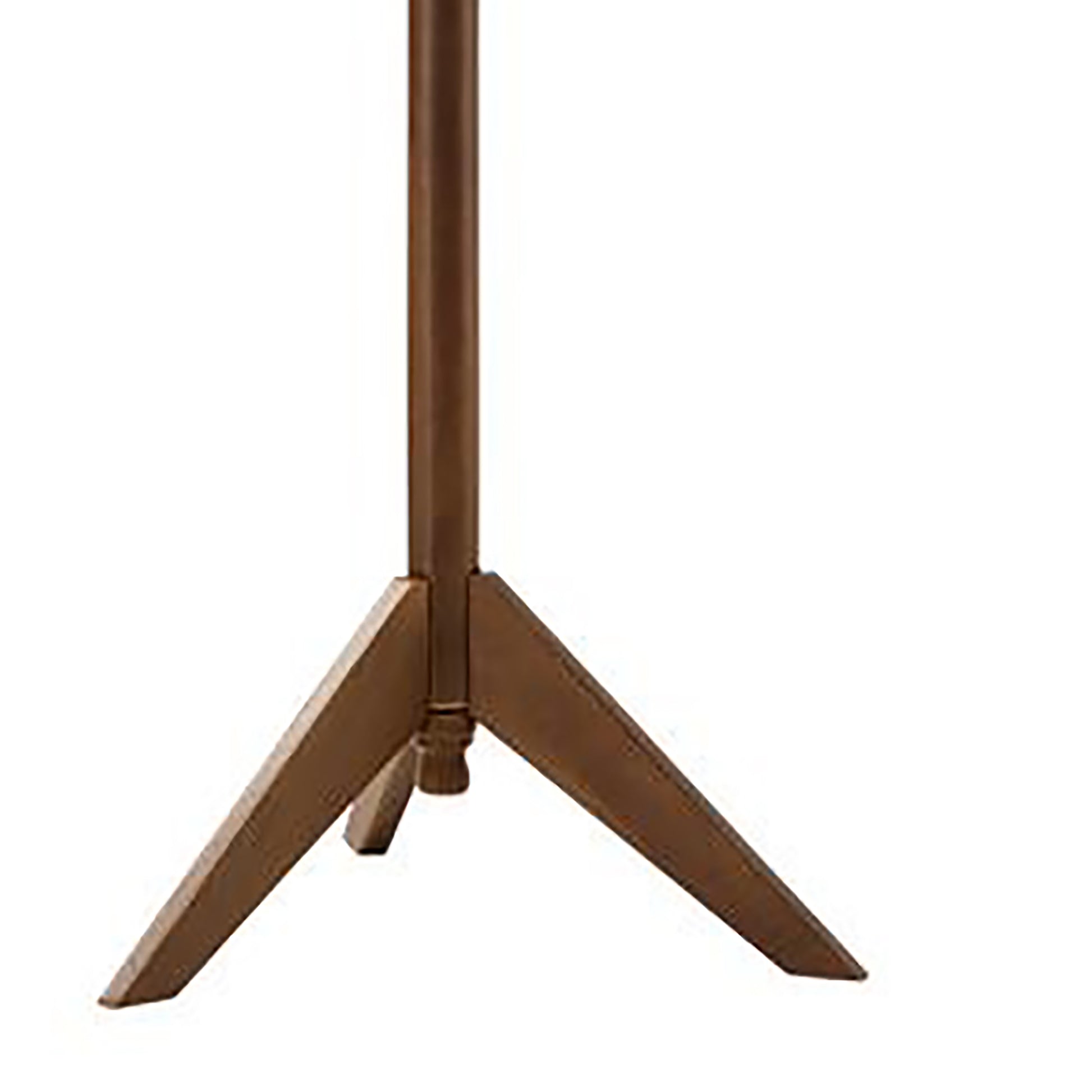 Bronze tripod floor lamp base with three angled legs
