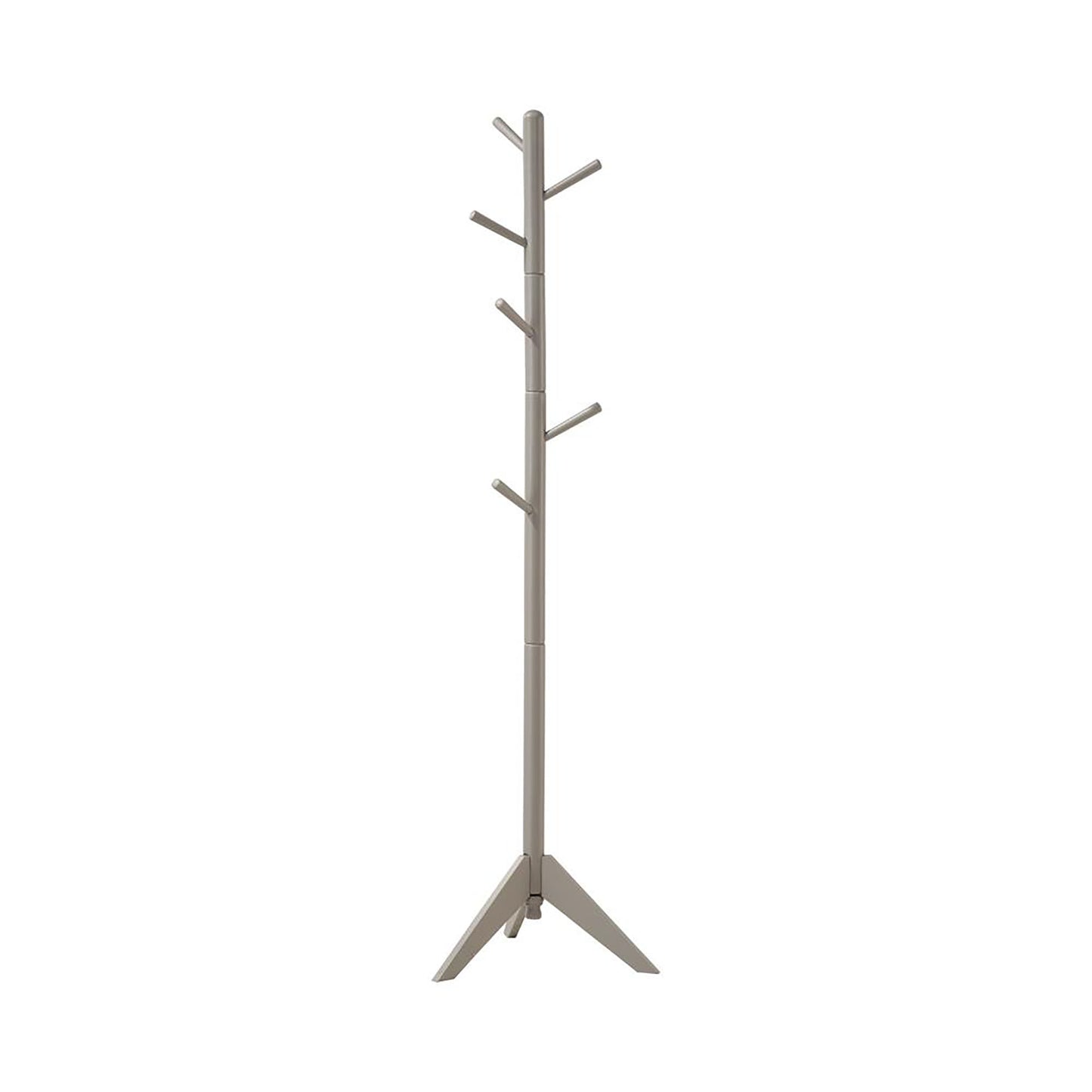 Minimalist gray metal coat rack with treelike branch design