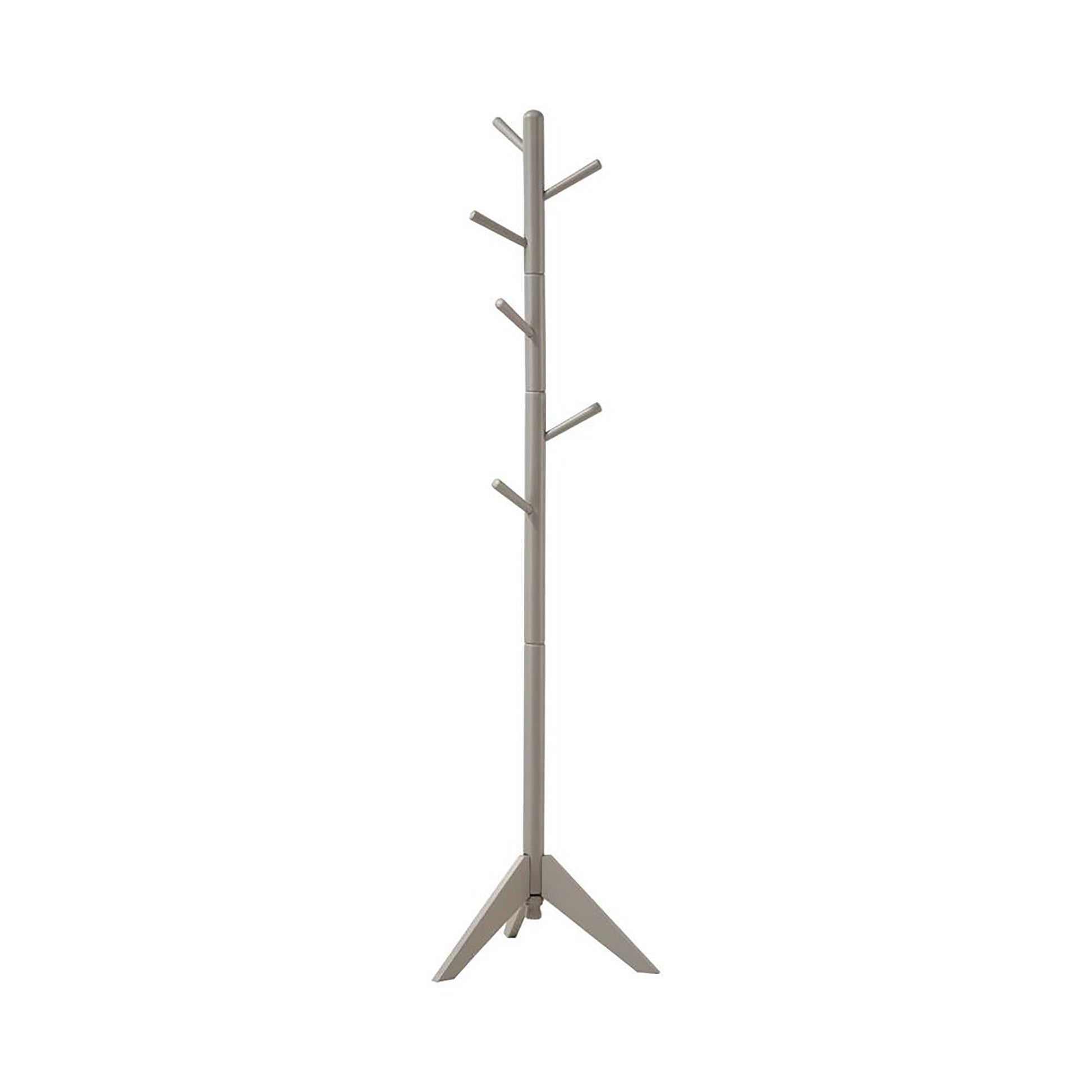 Minimalist gray metal coat rack with treelike branch design