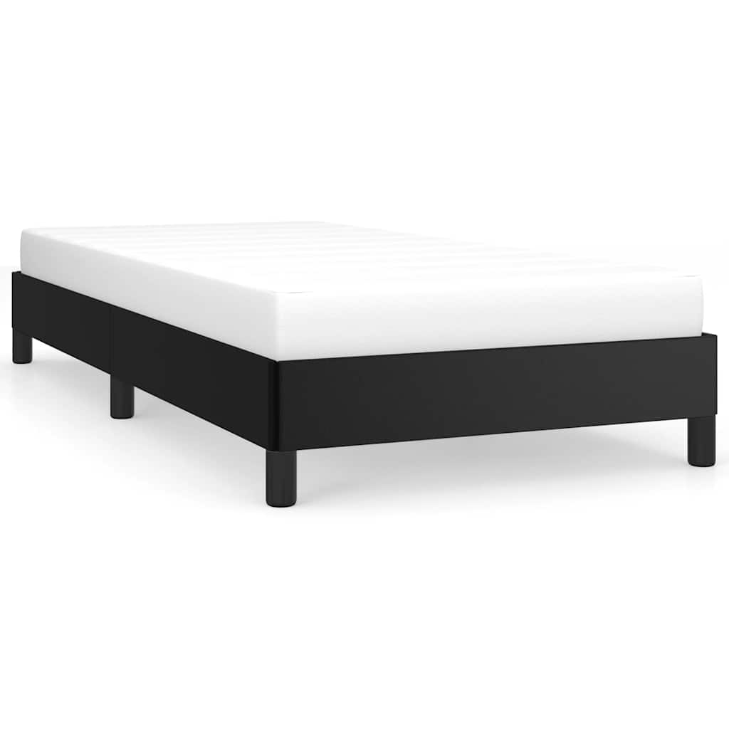 Diagram of a single platform bed frame with dimensions labeled