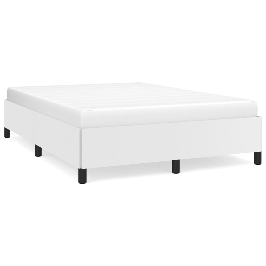 Platform bed frame with slatted base and wooden legs  cm length