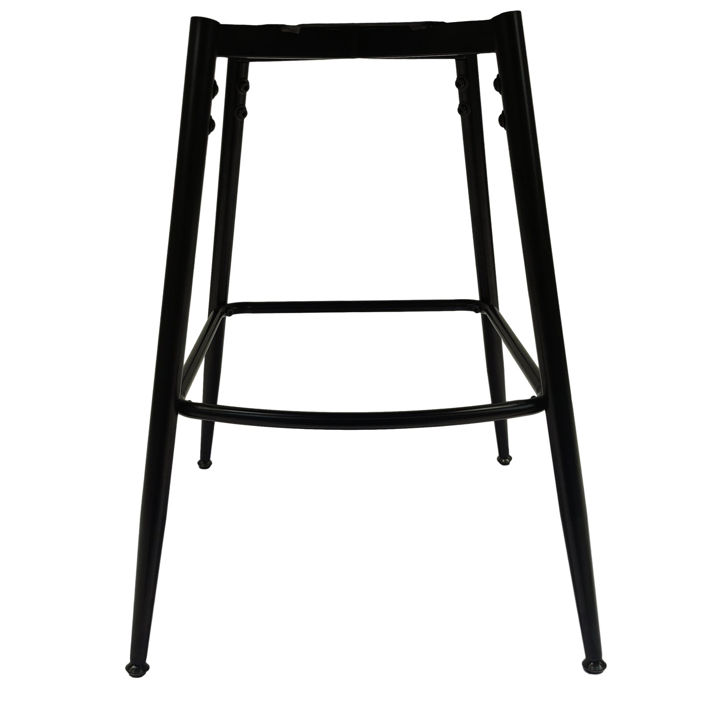 Black metal bar stool legs with crossbars