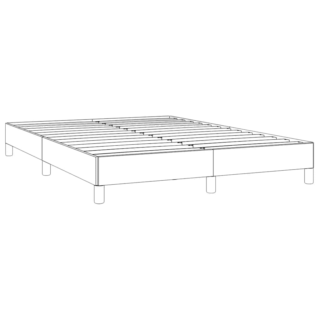 Supportive Bed Frame for Queen Mattress Dark Gray Fabric