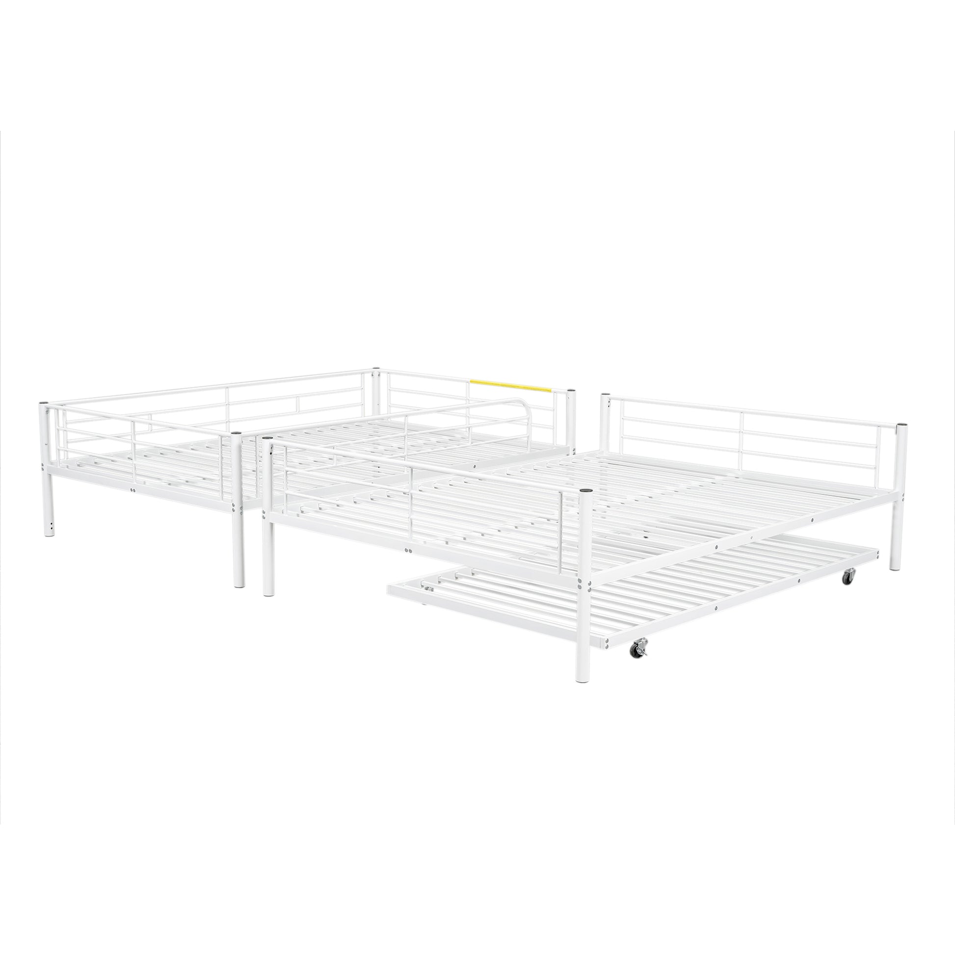 White metal twin daybed with trundle