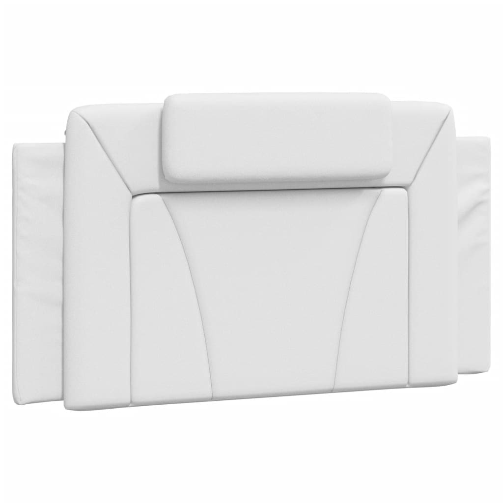 White faux leather chaise lounge with adjustable headrest for relaxation