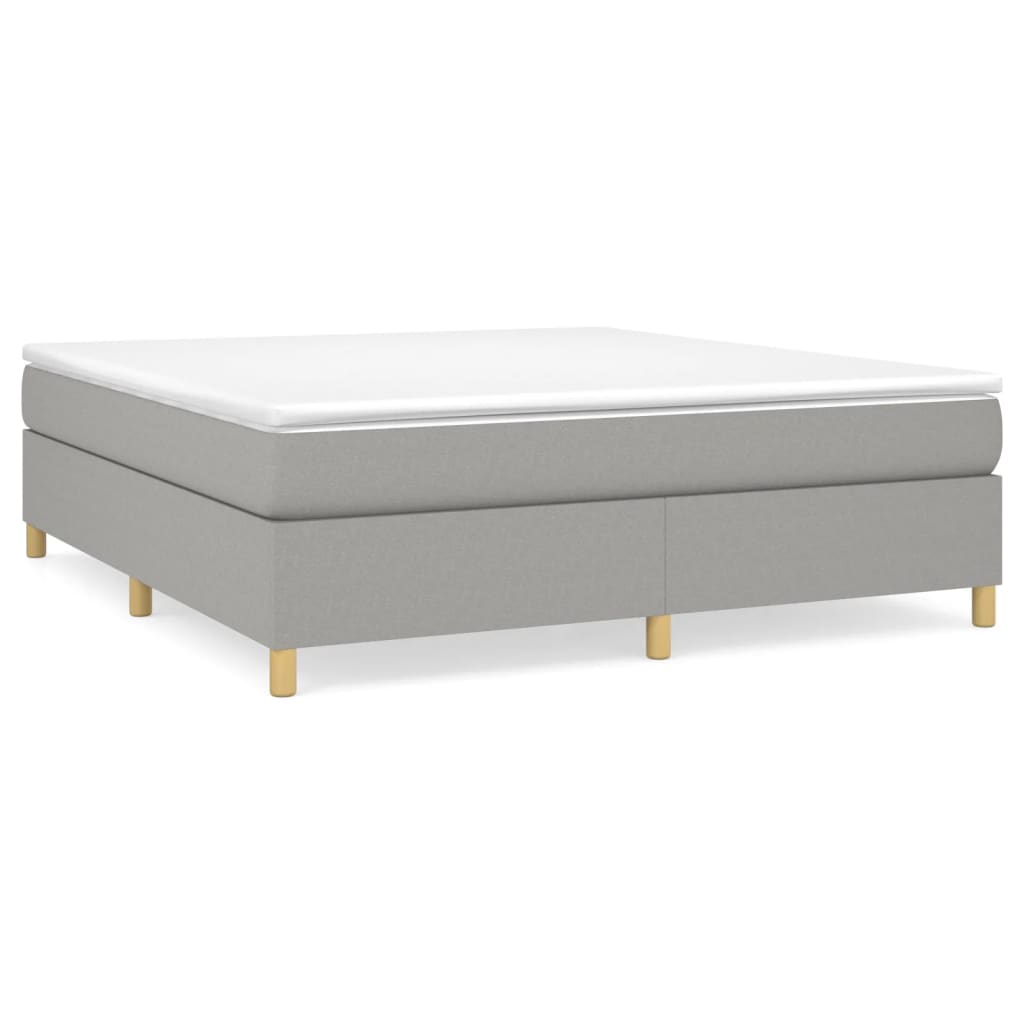 Modern platform bed frame white with slatted mattress support