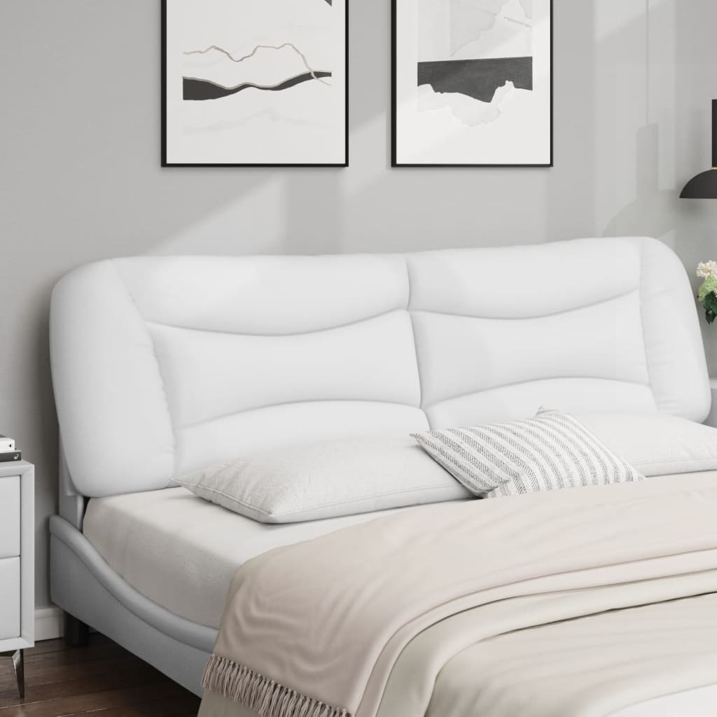 White tufted sofa cushion with quilted detailing
