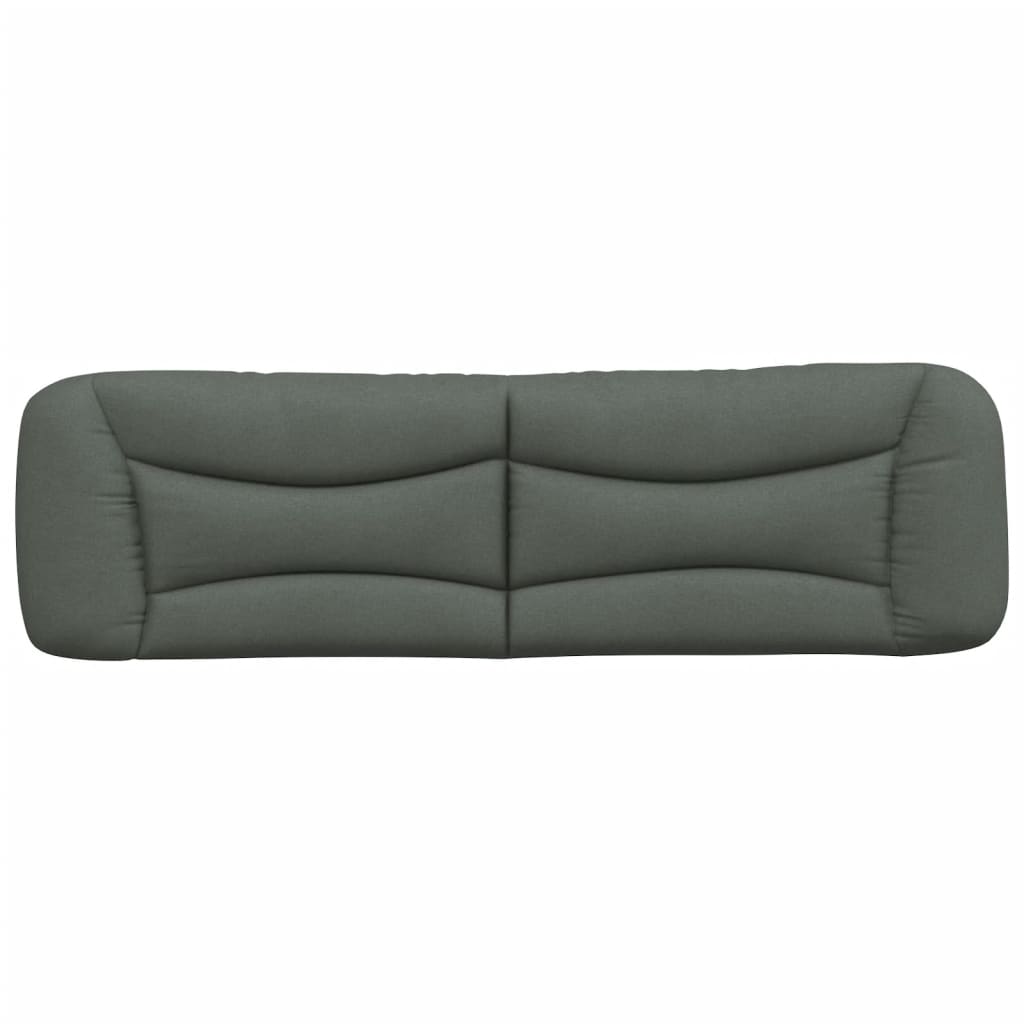 Dark grey upholstered headboard with tufted design