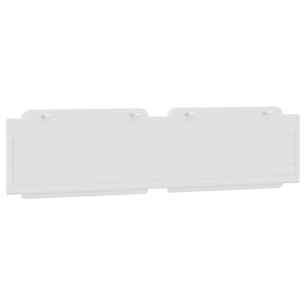 White tufted faux leather headboard panels with an integrated hook