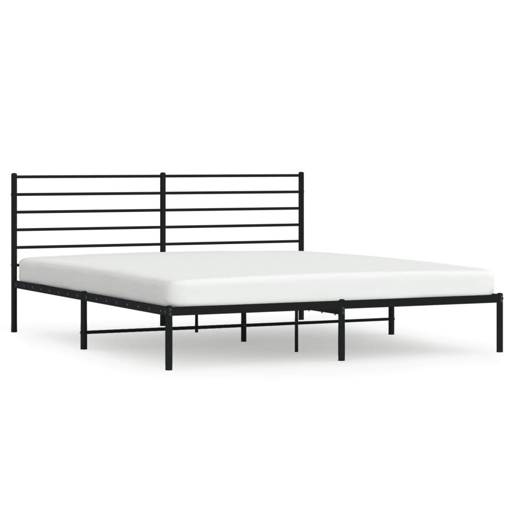 Modern slatted wooden bed frame with headboard white finish