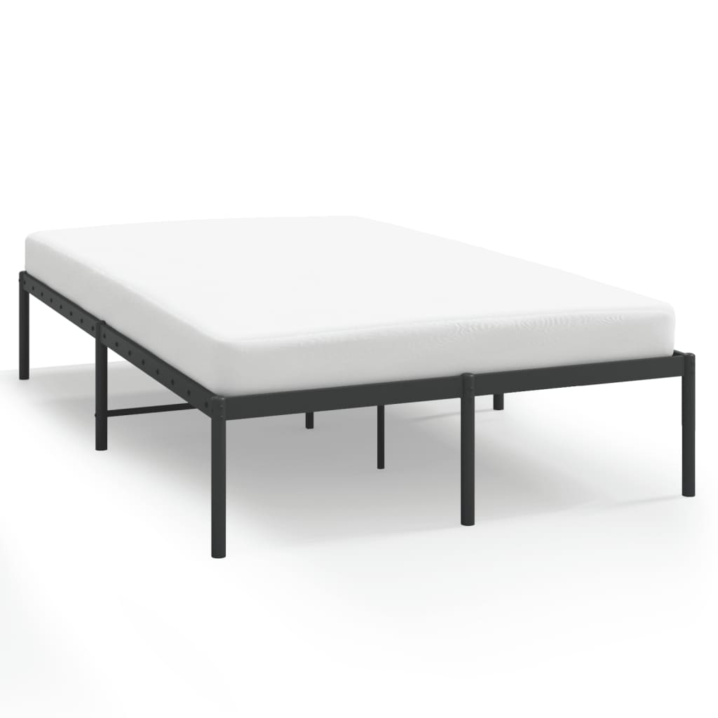 Line drawing of a wooden bed frame with dimensions labeled