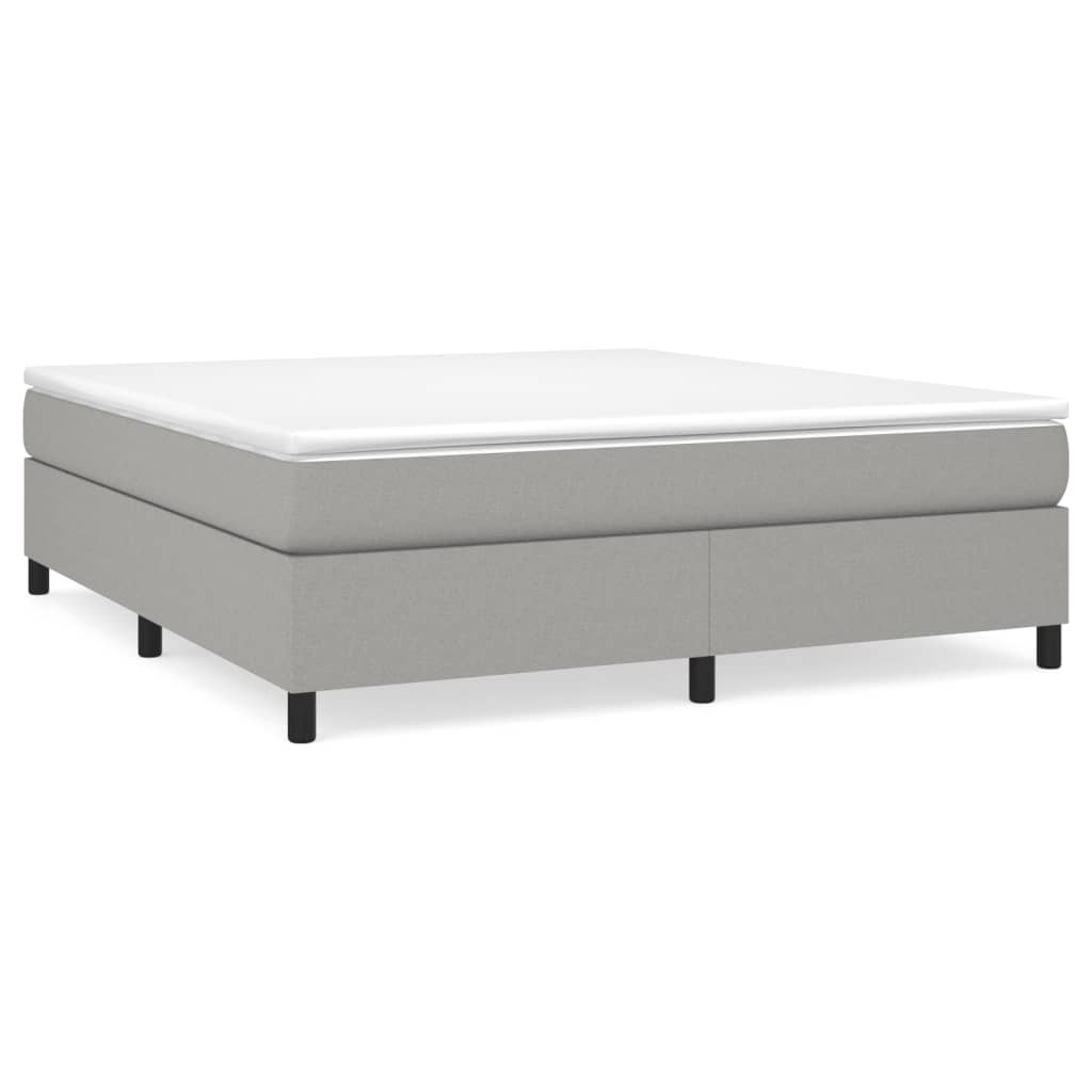 Queen size upholstered bed frame with wooden slats