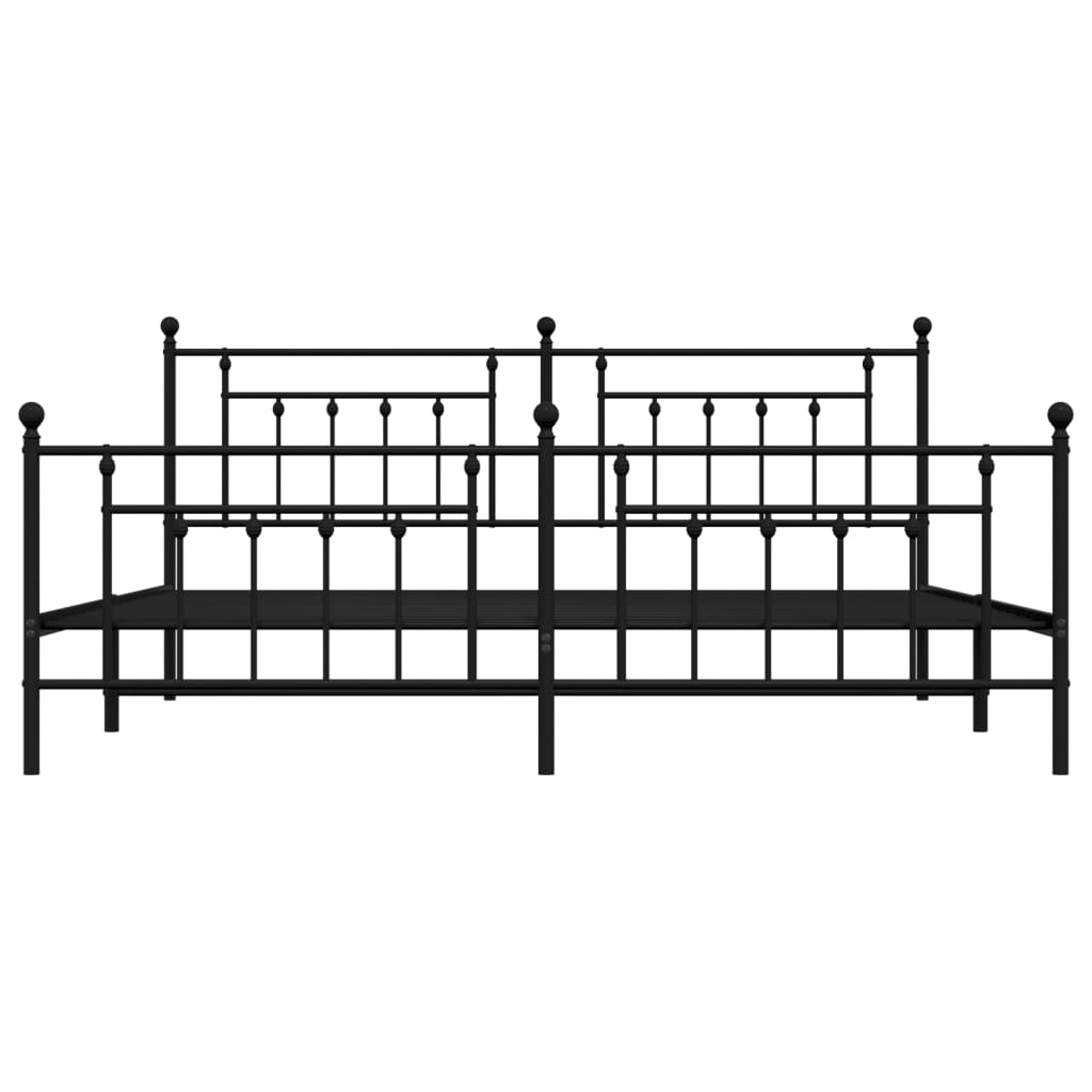 Black metal daybed with a simple classic design and white mattress