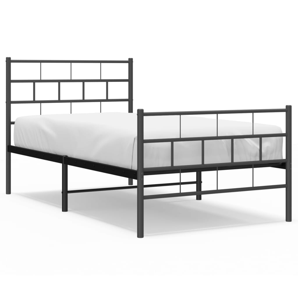 Diagram of a metal bed frame with dimensions