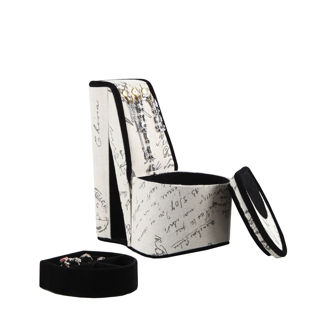 Display Jewelry Box with Hooks and Shoe Design - Multicolor