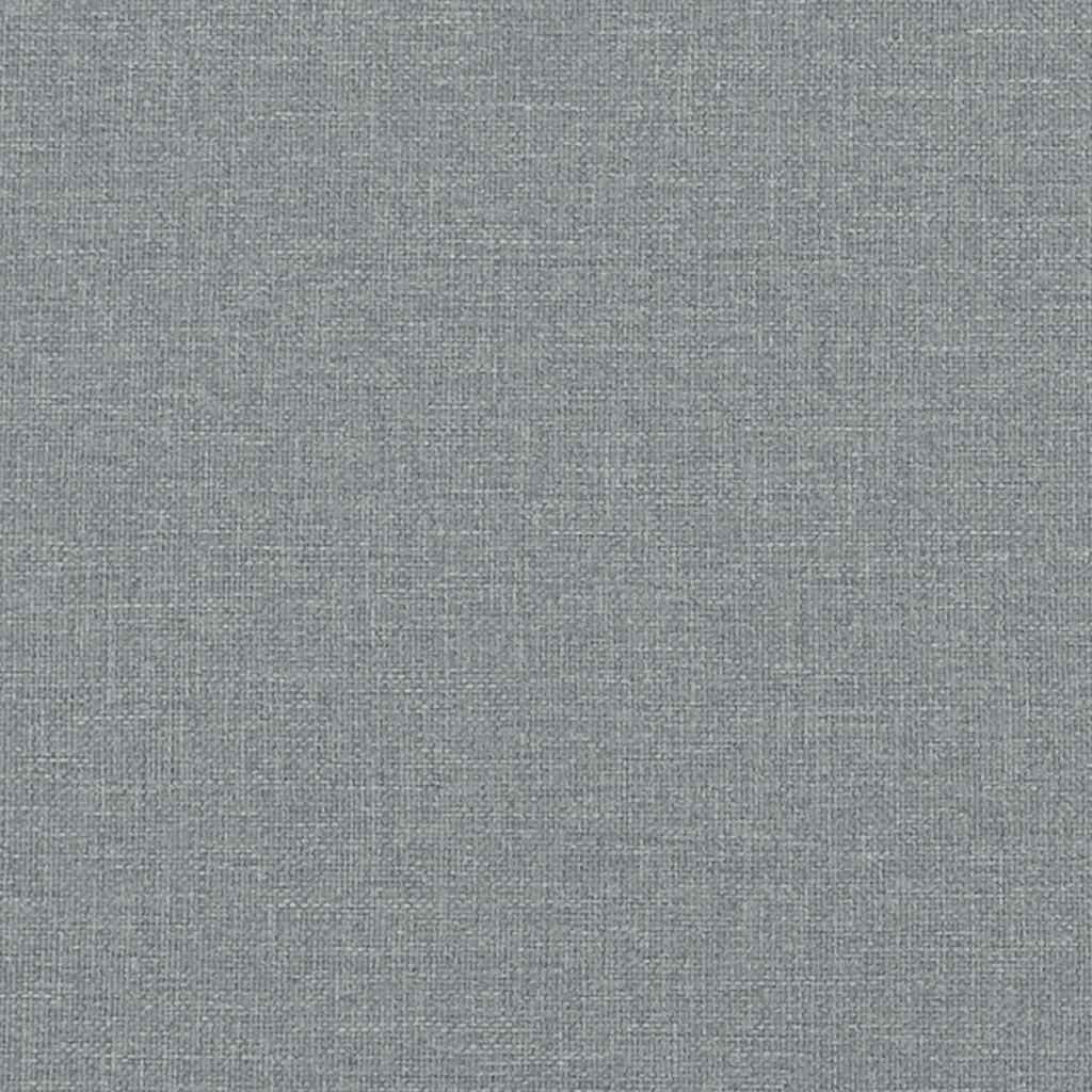 Closeup of a textured grey linen fabric swatch