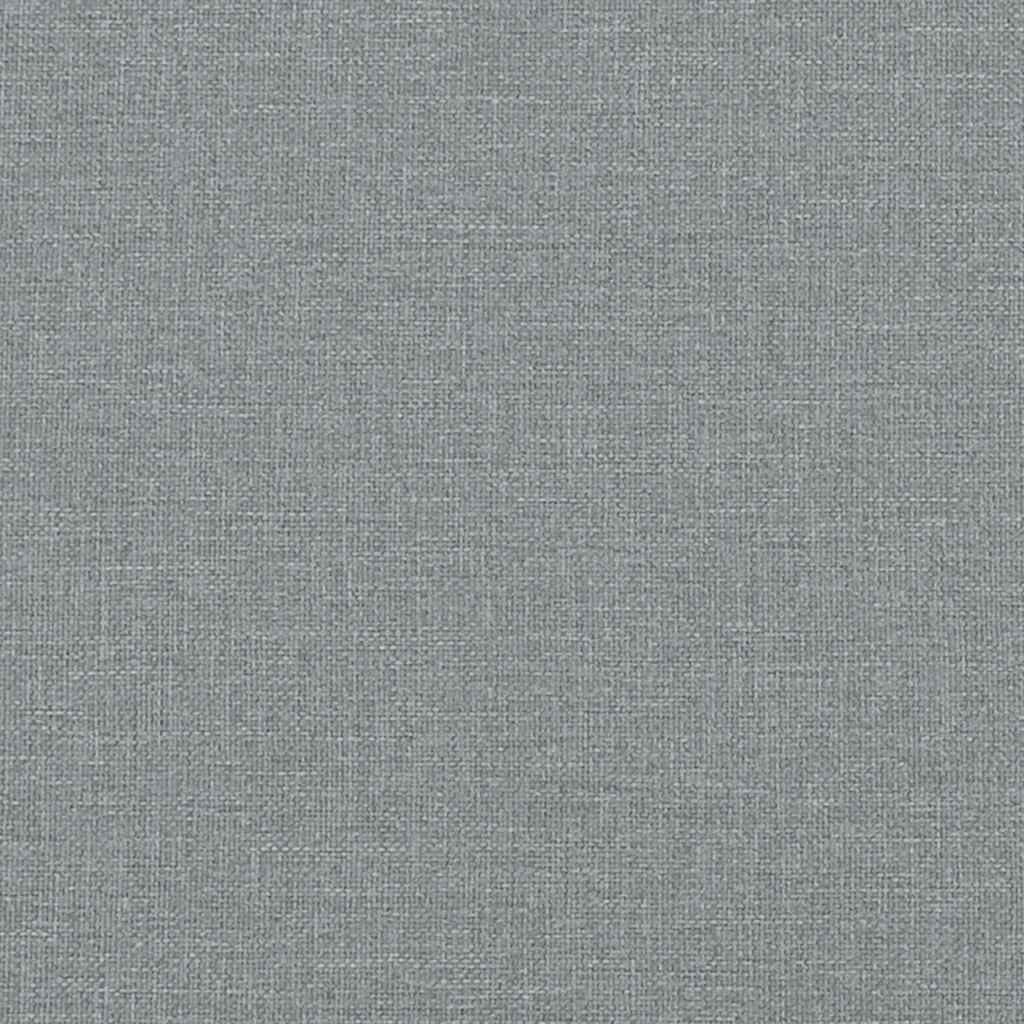 Closeup of a textured grey linen fabric with visible weave for upholstery